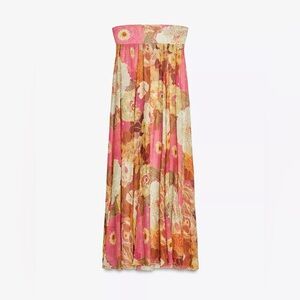 Zara Floral Pink Maxi Dress